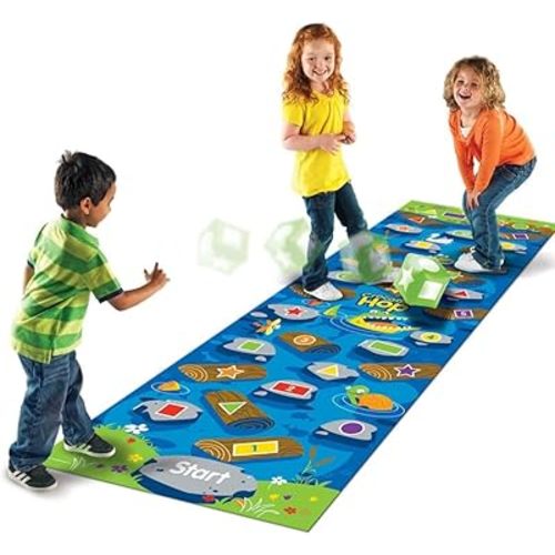 Learning Resources Crocodile Hop Floor Game - Ages 3+ Indoor Games for Toddlers, Gross Motor Skills Toys for Kids, Preschool Learning Activities