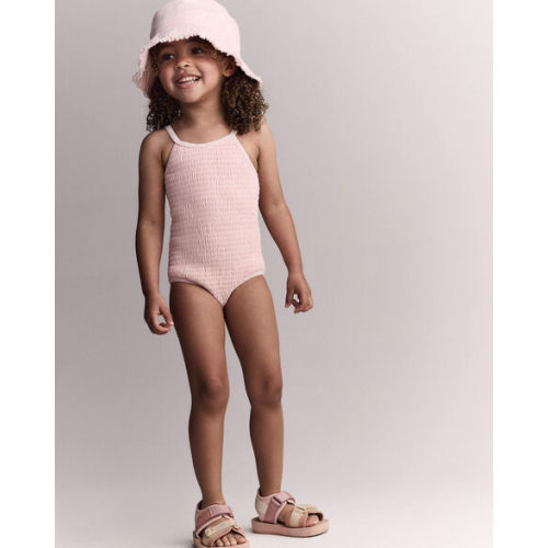 Toddler Girl Smocked One-Piece Swimsuit - Light Pink - Otter Avenue | Carter's