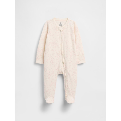 Baby Organic Cotton Floral Footed One-Piece