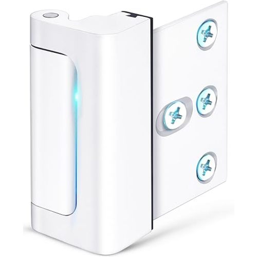 Home Security Door Reinforcement Lock Upgraded Front Door Locks for Kids Safety Withstand 800 lbs Metal Child Proof Door Latch Lock for Inside Door Top Extra Flip Lock High Deadbolt Lock Home Defender