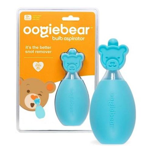 Oogiebear Bulb Aspirator Handheld Baby Nose Cleaner For Newborns, Infants, And Toddlers - Blue