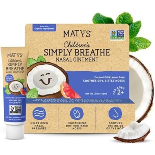 Matys Kids Nasal Ointment, Gentle Moisturizer for Children Ages 2Yrs +, Dry Nose Relief from Nose Bleed, Allergy, Clean Saline Alternative, 0.5oz Tube
