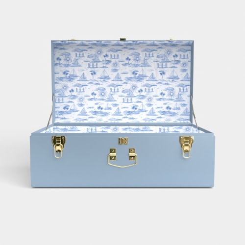 Grand Classic Trunk - Light Blue - Island Hopper / Embroidery