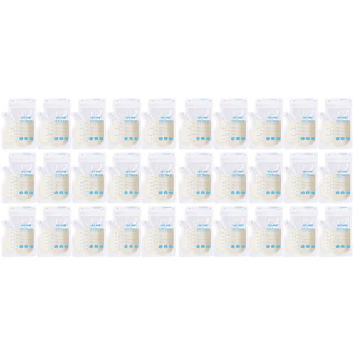 60 Pcs Breast Milk Storage Bags Freezer Breastmilk Sealing Pouches for Disposable Pumping White