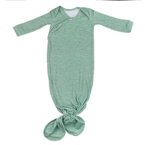 Copper Pearl Baby Gown - Knotted Newborn Sleepers for Baby Boy and Girl, Soft Stretchy Long Sleeve Infant Gowns with Bottom Tie and Hand Mittens, Perfect Hospital Coming Home Outfit (Emerson)