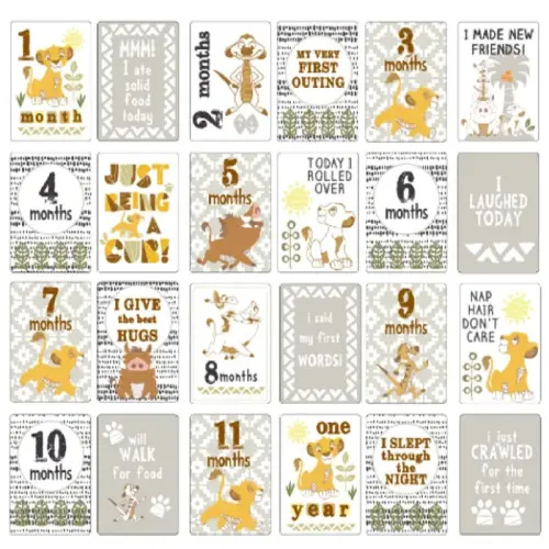 Disney Lion King Milestone Cards | Baby Bunting AU