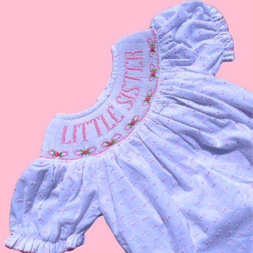 Smocked Bubble Little Sister I Poppy Kids Co