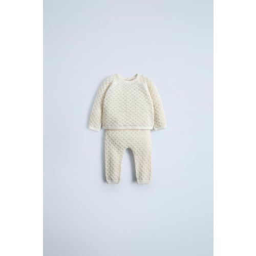 SILK COTTON KNIT SET - Ecru | ZARA United States