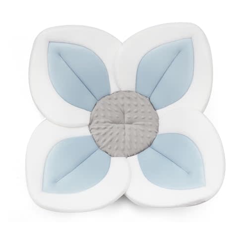 PandaEar Baby Lotus Bath Flower Pad for Infant Newborn| Soft Baby Flower Bath Petals for Sink Bathtub Essentials Shower Gift (Blue)