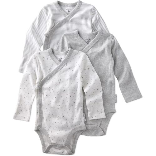 Butterblu Baby Sterling 3-pack Kimono Bodysuits 100% Organic Cotton Side Snap for Baby Boys & Girls