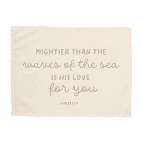 {Sand Grey} Mightier than the Waves Banner