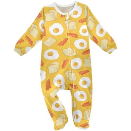 Pfrewn Baby One-Piece Footies Newborn Rompers Cotton Footed Sleep Play for Boys Girls 3M