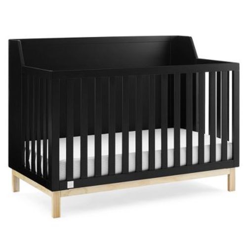 BabyGap by Delta Children Oxford 6-in-1 Convertible Crib - Greenguard Gold Certified, Color: Black/Natural