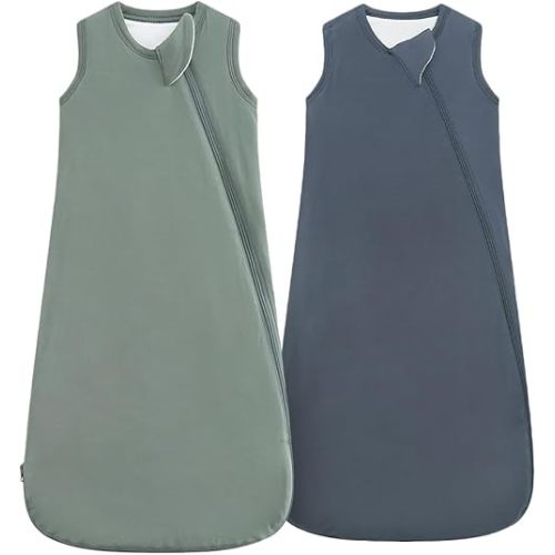 HAPIU Unisex Rayon Made from Bamboo Baby Sleep Sack TOG 1.0, 2-Way Zipper YKK, Wearable Blanket Baby