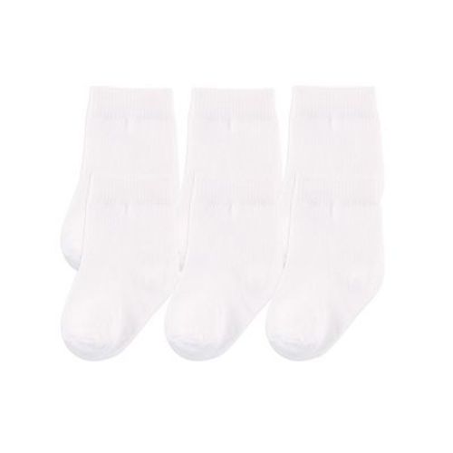 Touched By Nature Baby Unisex Organic Cotton Socks, White, 0-6 Months