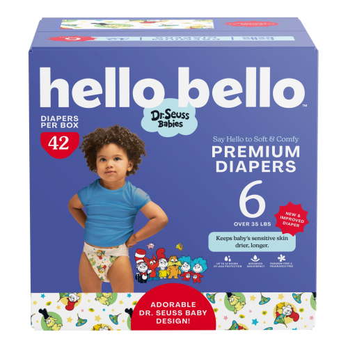 Hello Bello Dr. Seuss Babies Premium Diapers Club Box, Size 6, 42 Count (Select for More Options)