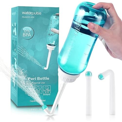Peri Bottle for Postpartum Travel Bidet - Care,Portable Travel Medical Squeeze Bottle Bidet for Women Personal Hygiene Cleaning,16.9 OZ (Green)