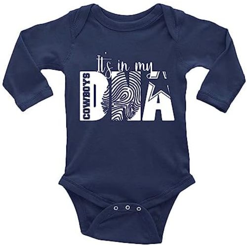 GKrepps It's in My DNA Cowboys Newborn Playsuit Footed Coverall Baby Crawl Clothes