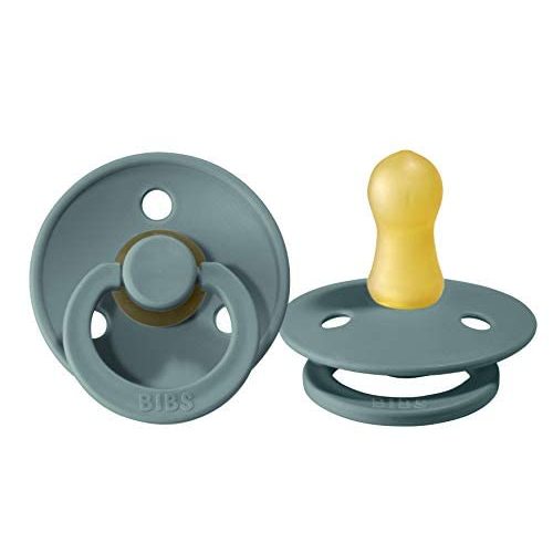 BIBS Pacifiers | Natural Rubber Baby Pacifier | Set of 2 BPA-Free Soothers | Made in Denmark | Island Sea | Size 0-6 Months