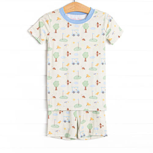 Soar and Score Bamboo Pajama Short Set, Green – Stitchy Fish