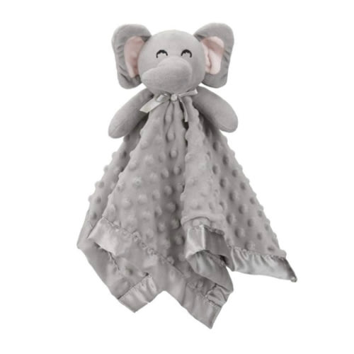 Pro Goleem Elephant Security Blanket, Soft Lovey Unisex Lovie Baby Gifts for Newborn Boys and Girls Snuggle Toy Stuffed Animal Grey 16 Inch