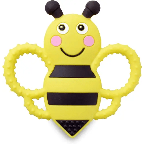 sweetbee Buzzy Bee Teether, Multi-Textured, Soft & Soothing, Easy to Hold (BPA Free, Freezer & Dishwasher Safe)