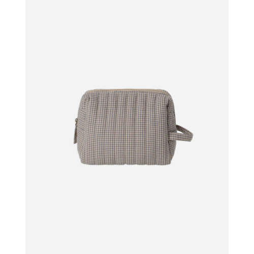 Toiletry Bag || Indigo Gingham by Quincy Mae