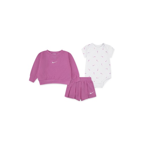 Essentials Scooter Sweatshirt, Shorts & Bodysuit Set, 6M