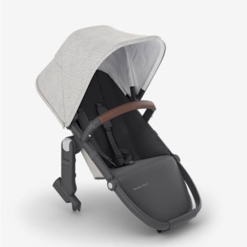 Rumbleseat V2+ Anthony - White and Grey Chenille | Carbon Frame | Chestnut Leather - Anthony - UPPAbaby
