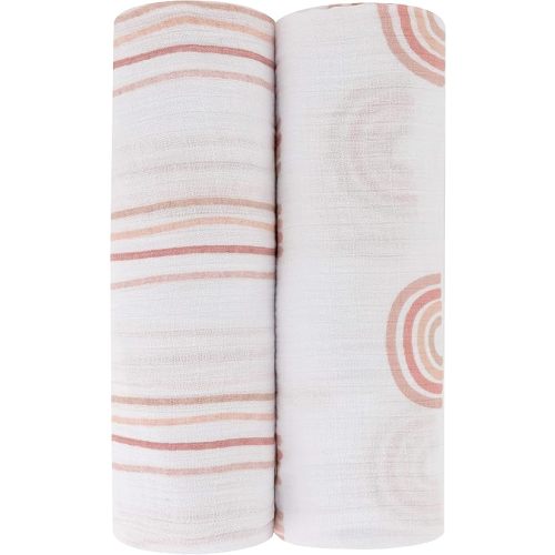 Ely's & Co. Cotton Muslin Swaddle Blanket 2-Pack