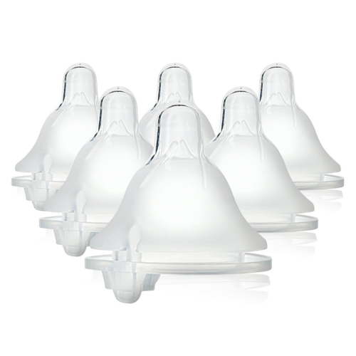 Evenflo Balance + Wide Neck BPA-Free Silicone Fast Flow, X-Cut Baby Bottle Nipple - 8 Months+, 6 ct