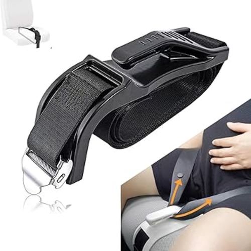 Pregnancy Bump Strap-Seat Adjuster for Mother-Protect Belly-Prevent Compression of Abdomen (Black)