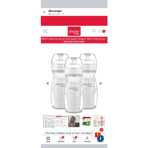 Playtex Baby™ Anti-Colic Nurser Bottles with Drop-Ins® Liners – 3 Pack
