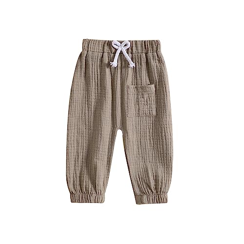Toddler Baby Boy Girl Cotton Joggers Pants Hippie Harem Pants Cargo Infant Sweatpants Sweat Long Pants Fall Clothes
