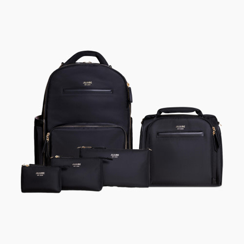 JUJUBE The Classic Backpack - Black, New Parent Diaper Bag Bundle