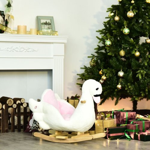 Qaba Kids Plush Toy Swan Style Rocker "& Reviews" | Wayfair