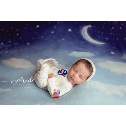 RTS! Astronaut outfit | Newborn photography props Space baby props Knitted footed romper bonnet set Felted rocket Newborn