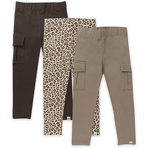 HonestBaby Multipack Leggings Skinny, Flare and Cargo Pants Organic Cotton for Infant Baby Girls, Toddlers, Little Kids