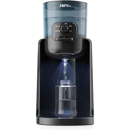 Water Warmer, HEYVALUE Baby Bottle Warmer, Formula Maker with Night Light, 4 Temperature Control & 72H Keep Warm, Detachable Tank, Instantly Dispenses Warm Water, Feed Baby More Easier and Healthier