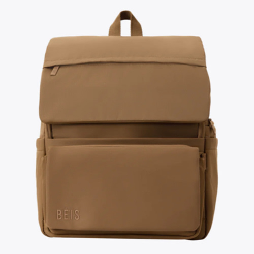 BÉIS 'The Ultimate Diaper Backpack' in Camel - Diaper Bag Backpack in Camel Brown