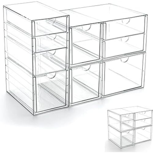 9 Drawers Acrylic Drawer & 6 Drawers Acrylic Drawer