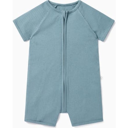 Ribbed Summer Zip-Up Sleepsuit