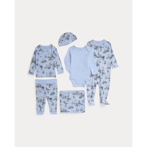 Polo Bear Cotton 6-Piece Gift Set Size 3M