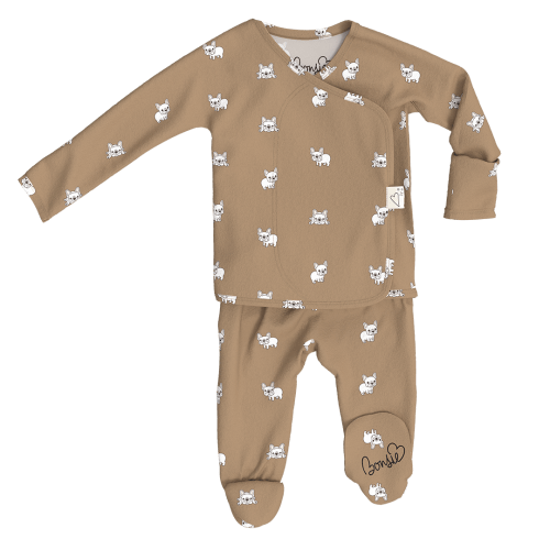 Footie - Frenchie – Bonsie Skin to Skin Babywear