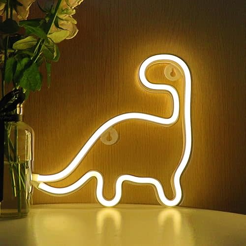 Dinosaur Neon Sign Led Light Wall Decoration Room Decor Cute Night Light Gift Children Kids Girl Gift Birthday Party Aesthetic Light