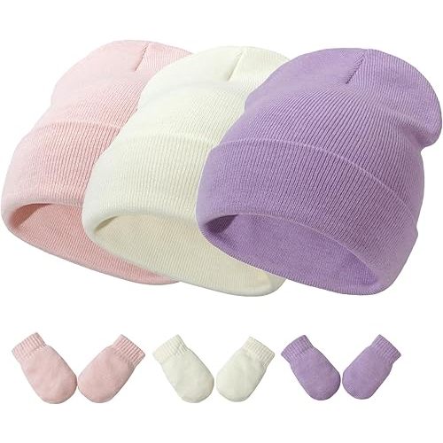 Baby Hats and Mittens Set