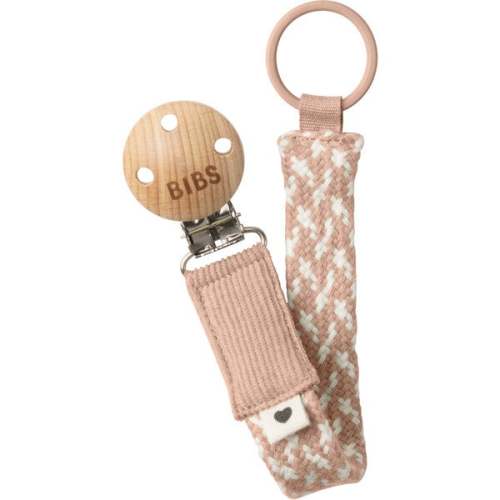 Braided Pacifier Clip, Blush & Ivory