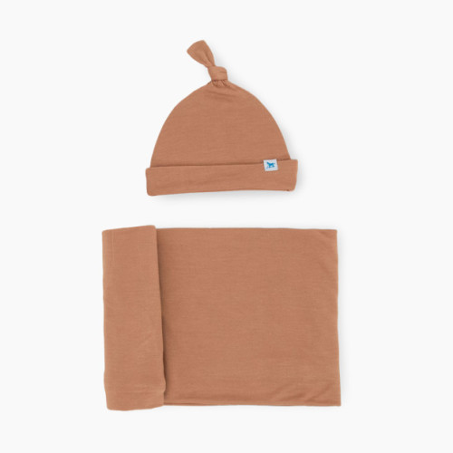 Little Unicorn Stretch Knit Hat & Swaddle - Terracotta