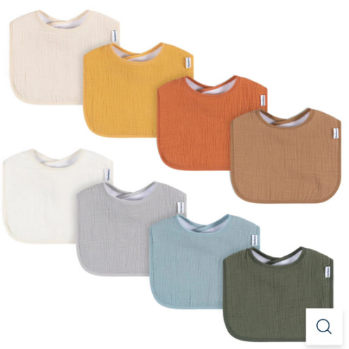 8-Pack Baby Neutral Warm Shades Muslin Drooling Bibs – Gerber Childrenswear