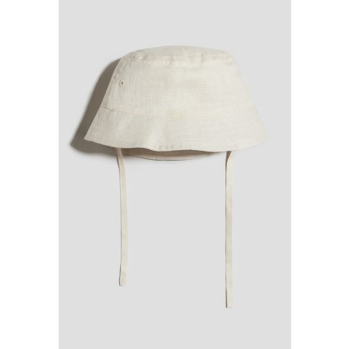 Linen Sun Hat - Light Beige